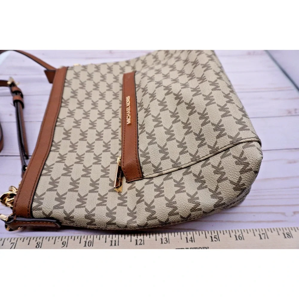 Michael Kors Messenger Crossbody Bag Signature Morgan Nat/Acorn